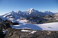 Photo 013 La chaine du Mt Blanc, de l'Aiguille des Glaciers aux Grandes Jorasses